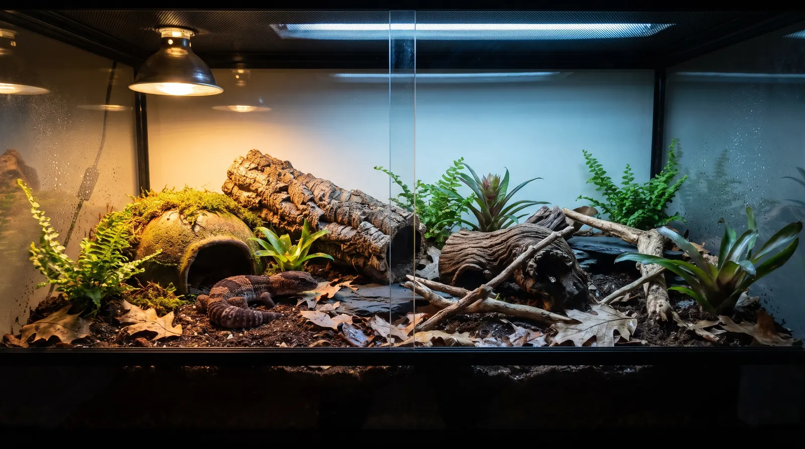 A finished african fat-tailed gecko enclosure